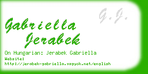 gabriella jerabek business card